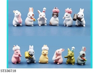 ST336718 - 1.5 INCH RABBIT (MIXED 12 KINDS)
