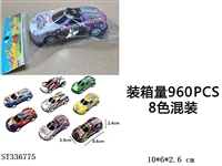 ST336775 - 1只装合金铁皮赛车回力车1：56