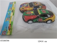 ST336784 - 2只装合金铁皮赛车回力车1：56
