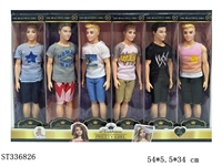 ST336826 - 11.5 INCH FASHION MAN DOLL (MIXED 6 KINDS)