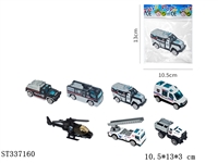 ST337160 - 7款式合金警车 滑行 喷漆 金属【英文包装】