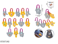 ST337182 - 多款式卡通锁头B(500只一中袋) 塑料【无文字包装】