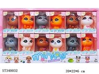 ST340032 - Enamel Animal Mini Cat 12PCS