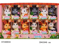 ST340034 - Enamel Animal Mini Rabbit 12PCS