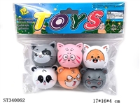 ST340062 - 6 cartoon ball animal return carts