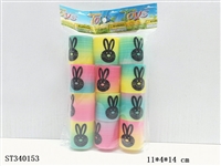 ST340153 - RABBIT EXPRESSION RAINBOW CIRCLE. BLACK