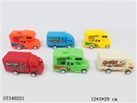 ST340221 - HUILI TRANSFER PRINTING TOURIST RV EXPRESS CAR (6 PIECES/BAG)