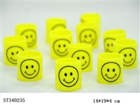 ST340235 - 12 YELLOW PRINTED SMILEY FACES RAINBOW SPRING